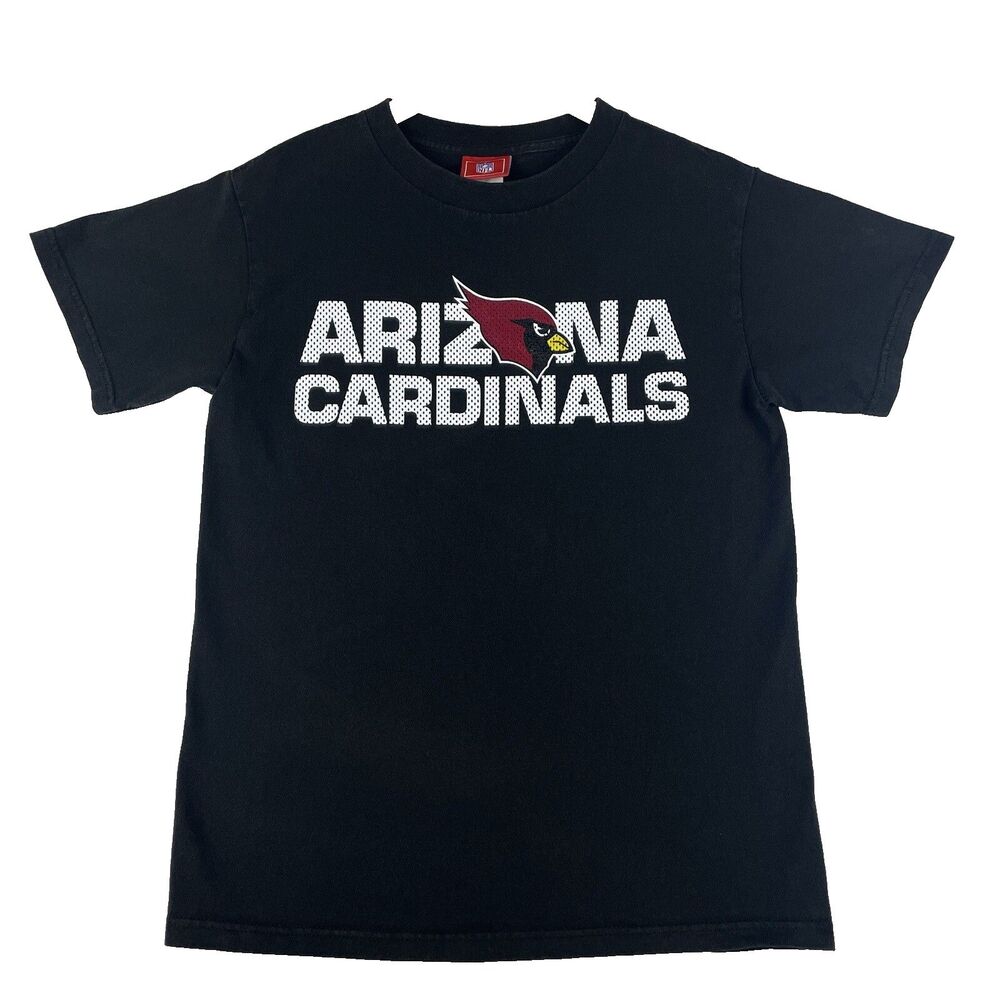 NFL Arizona Cardinals Shirt Youth Size 14-16 Large Black Tee Logo Team Apparel